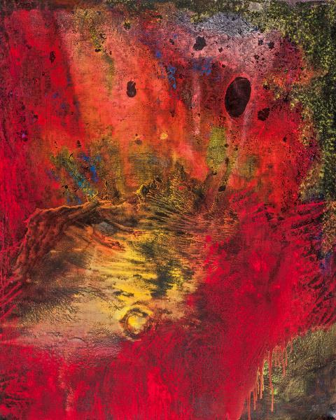 Mauna, Pigment auf Leinwand